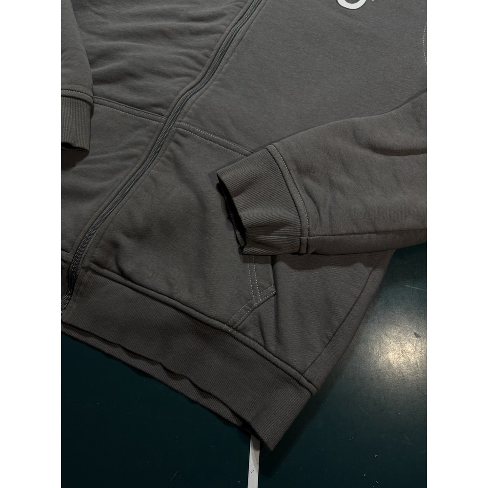 True Religion Buddha Sherpa Lined Full Zip Hoodie Sweatshirt Men's Large Gray - Picture 7 of 13